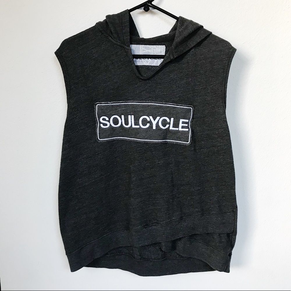 SOULCYCLE Sleeveless Hoodie Dark Grey Size Small